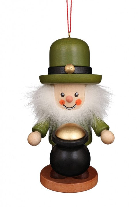 Large gnome Christmas tree decoration - Irish Leprechaun with Pot of Gold
